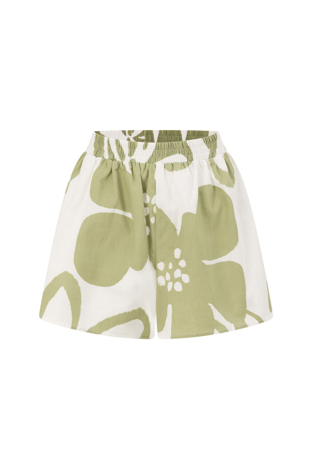 Green Paradisus Floral Print Senoa Shorts