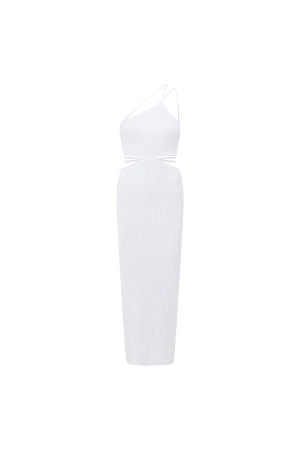 Harlee Backless Midi Dress - White