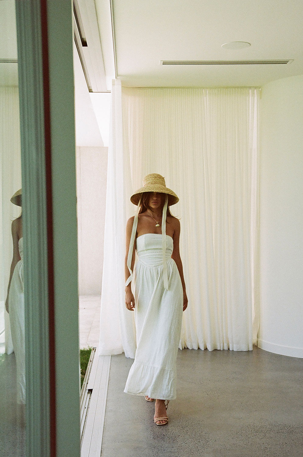 Kenna Strapless Maxi Dress - White