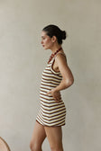 Dallas Dress - Brown Stripe