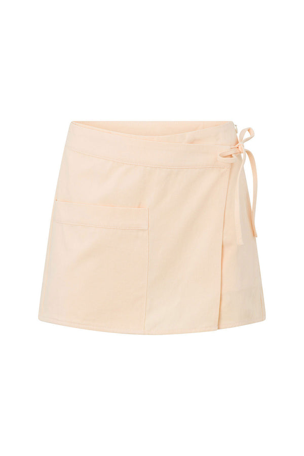 Peach High Waist Wrap Mini Loralei Skort