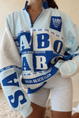 Blue Terry Oversized Vintage Bondi Sweater