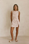Blush Front-Tie Bow Mini Kapri Dress