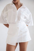 Paige Button Top - White