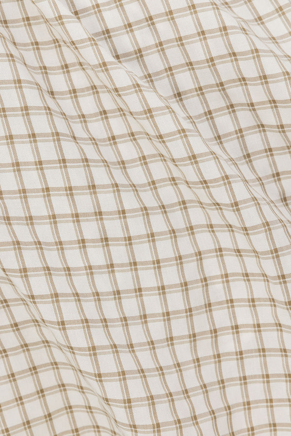 Beige Gingham One Shoulder Backless Charlie Top