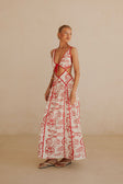 SAMPLE-Eliska Dress - Shoreline Red