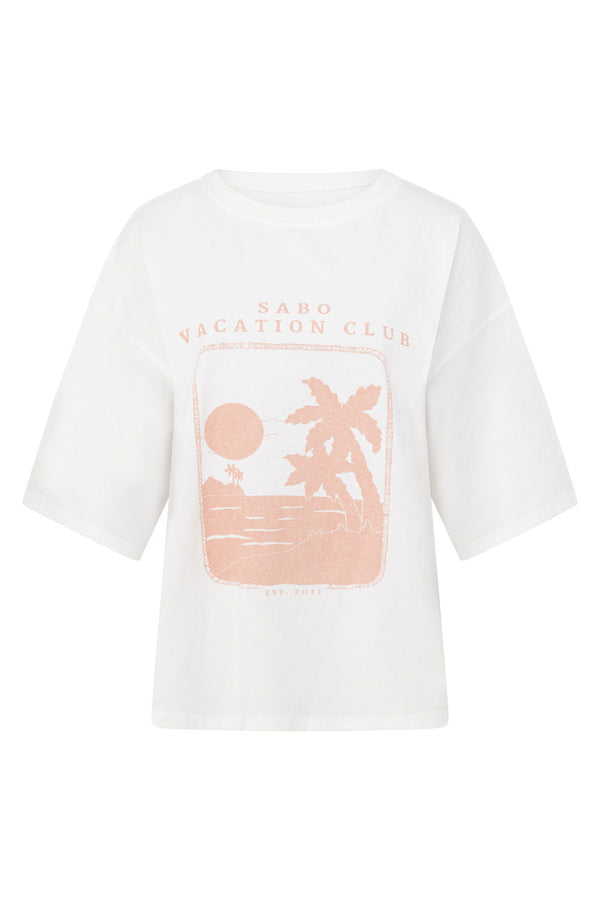 Pink Cotton Boxy Vintage Graphic Britta Tee