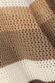 Tan Brown and Cream Stripe Knit Lana Pants