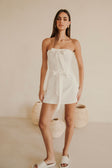 Tulia Tie Mini Dress - White