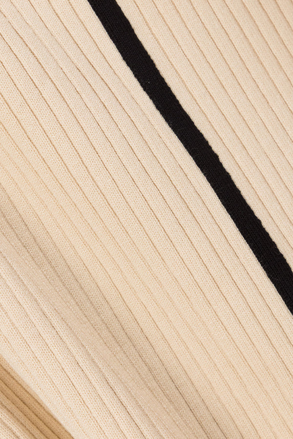 Beige Ribbed High Waist Maxi Leilani Skirt