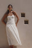 White Strapless Tie Bustier Viviana Top