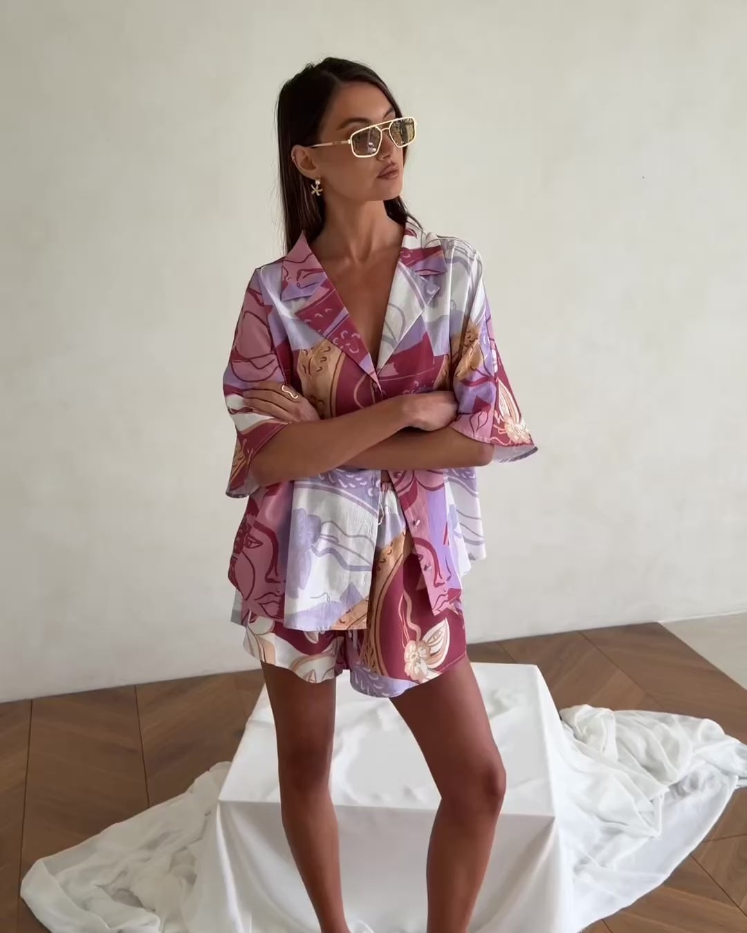 Davina Shorts - Mosaic Veil
