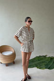 Video, Juniper Playsuit - Brown Stripe