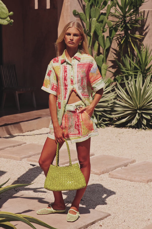 El Jardin Print Button Up Estella Shirt