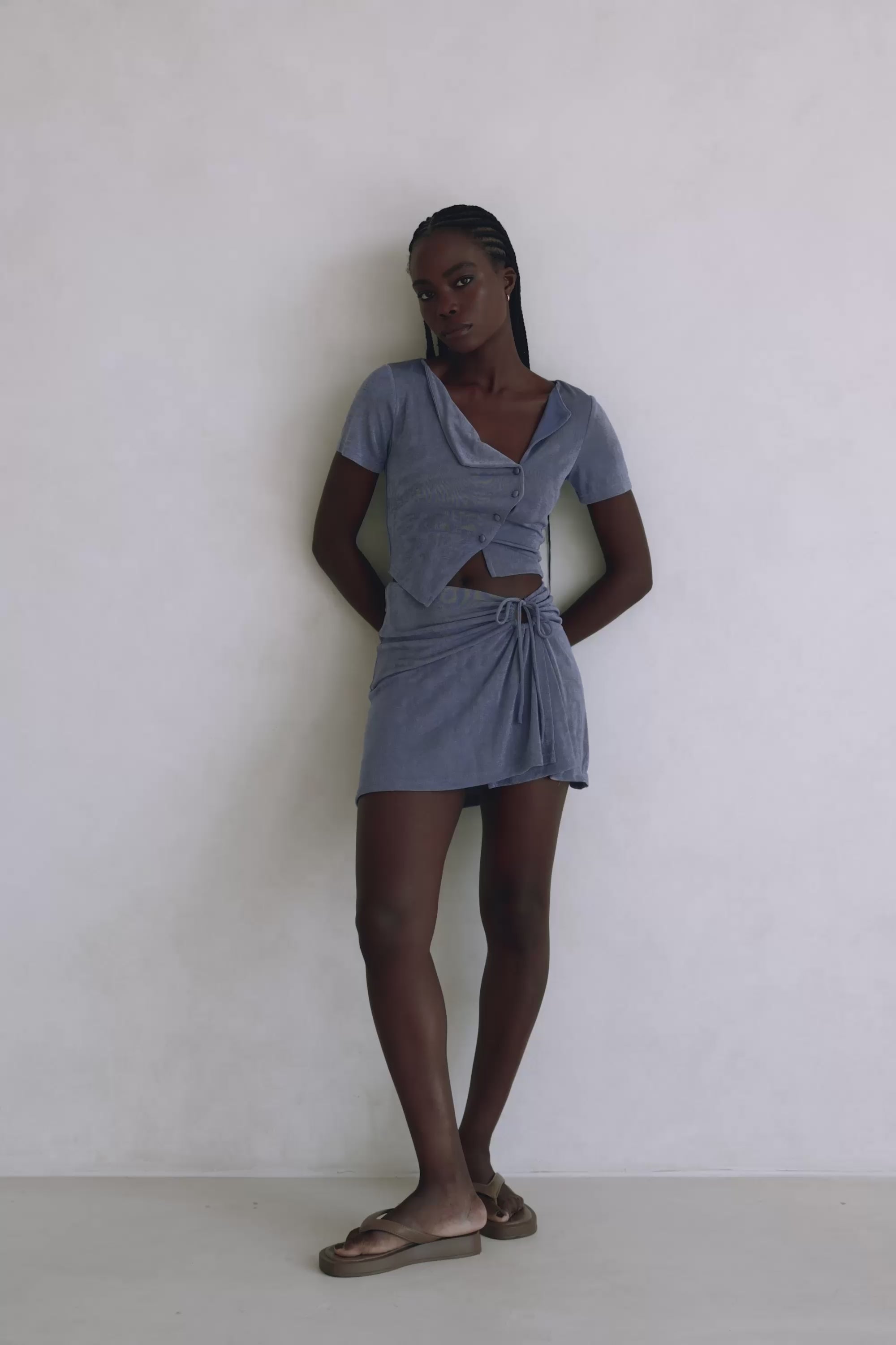 Gazelle Cropped Top - Blue