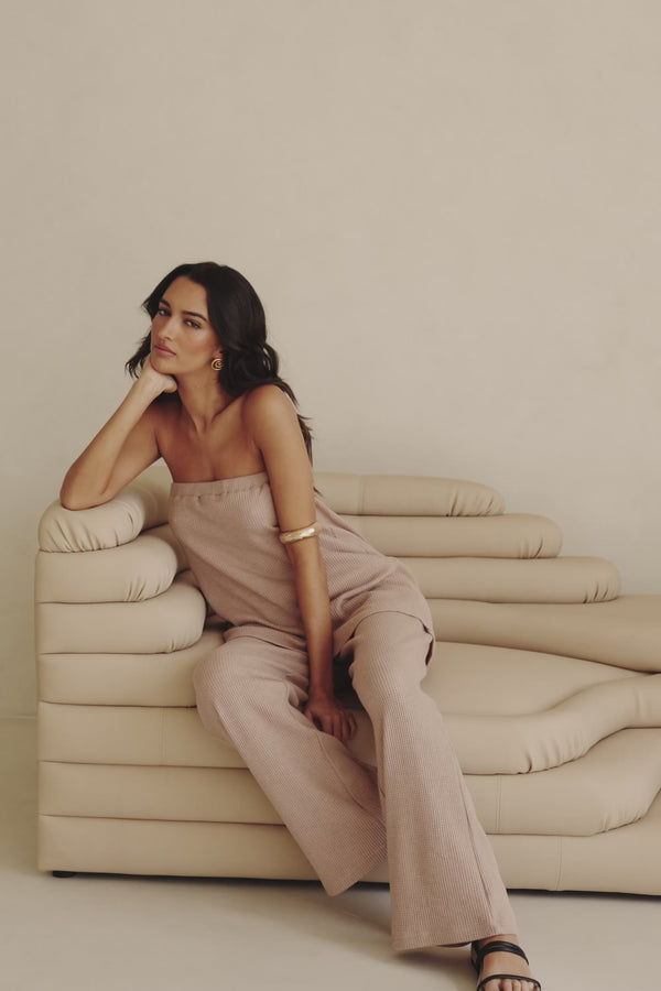 Lucien Strapless Top - Brown