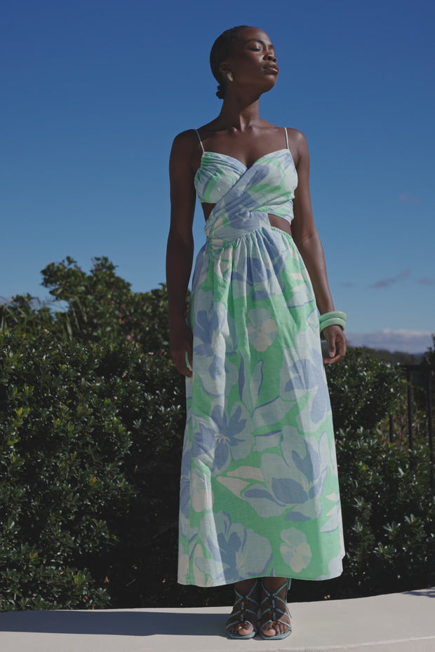 Iris Midi Dress - Spring Petals