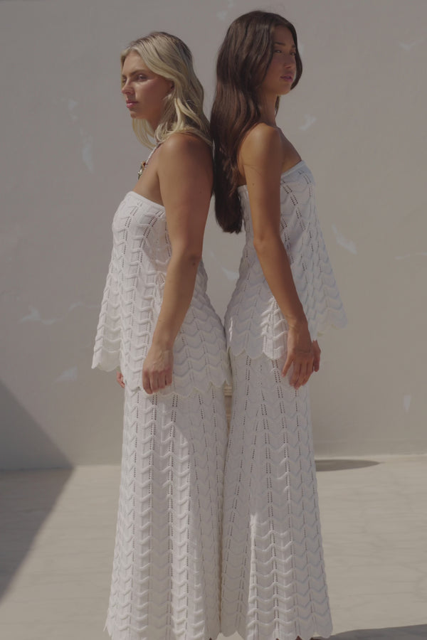 Kimmy Knit Maxi Skirt - White