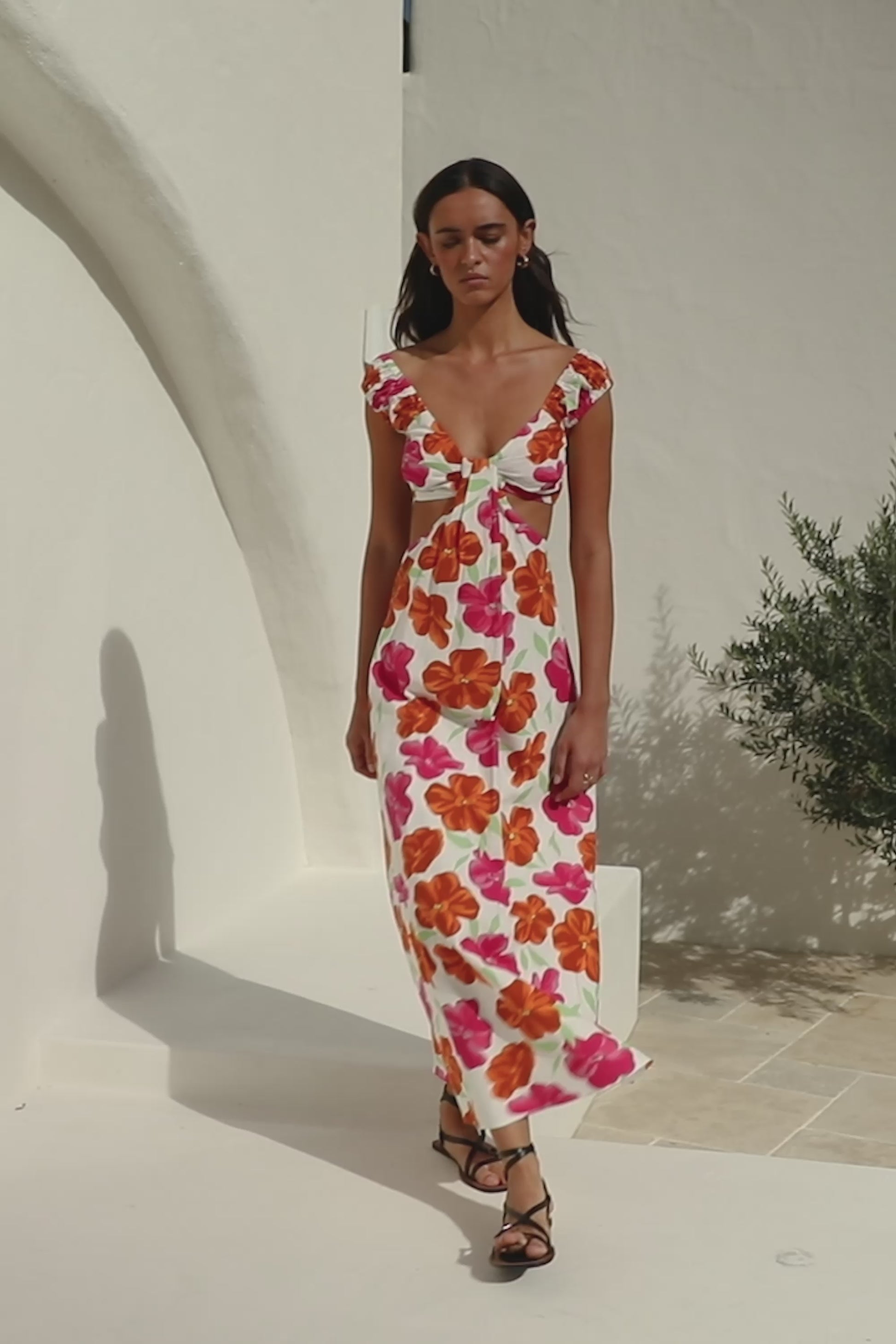 Kameliya Midi Dress - Pink