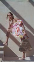 Video, Zoi Babydoll Dress - Palm Tile Fuego