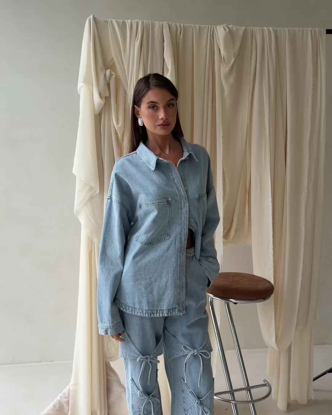 Poet Denim Jacket  - Light Blue