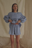 Video, Hailey Shorts - Blue Stripe