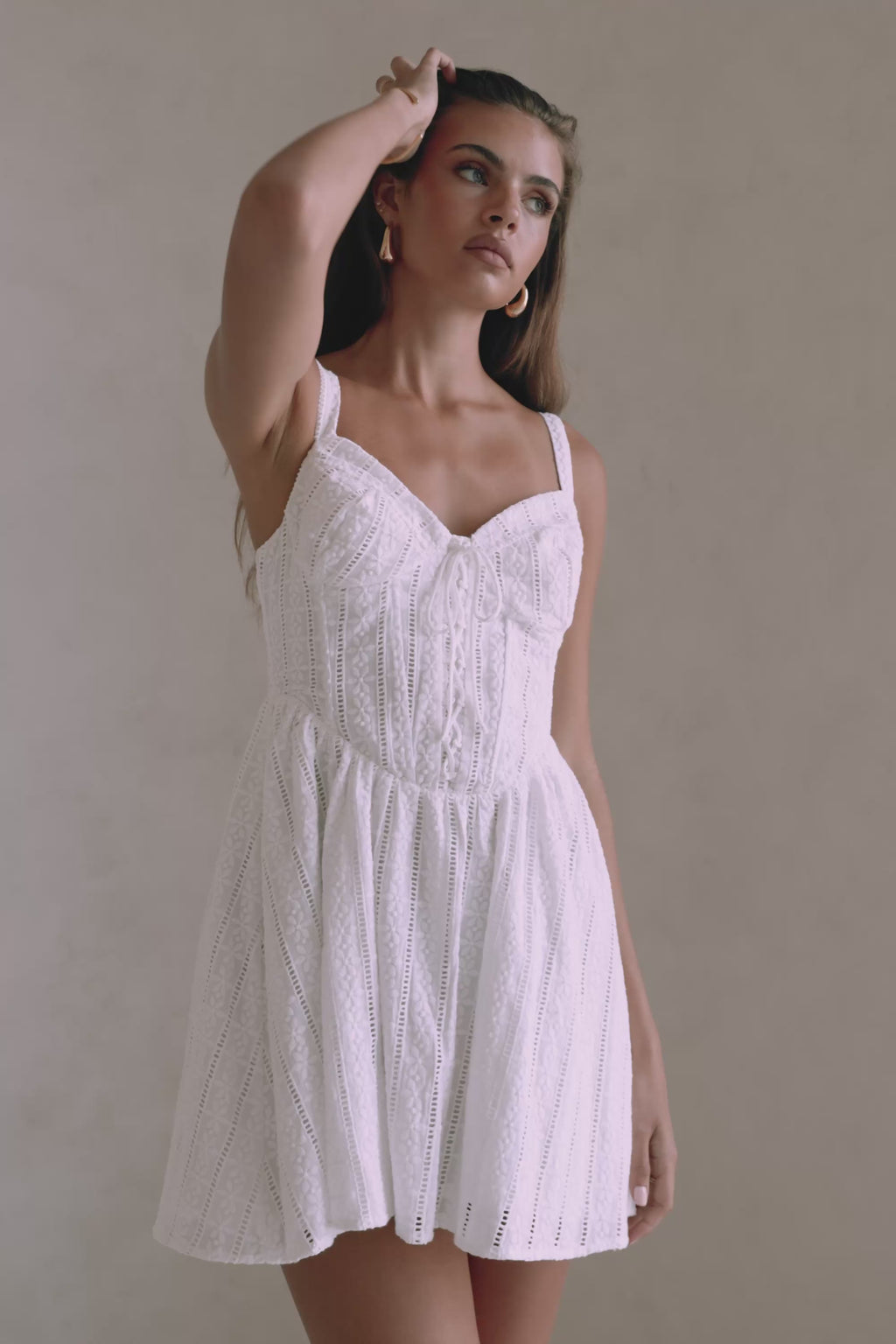 Laurenne Mini Dress - White