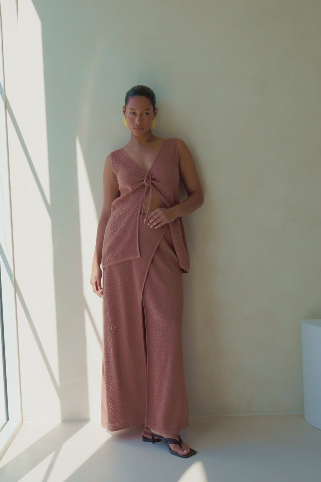 Sonnet Knit Skirt - Brown