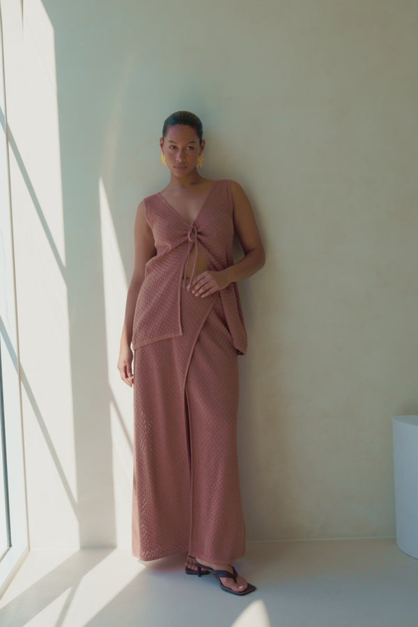 Sonnet Knit Skirt - Brown