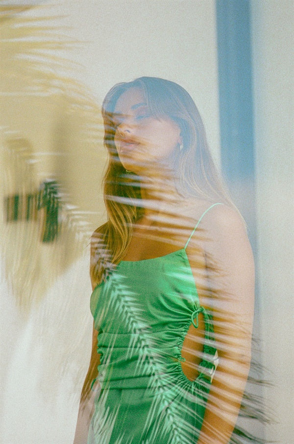 Malika Slip Dress - Emerald