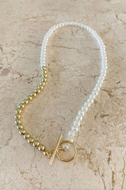 T Bar Pearl Necklace
