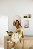 Off Shoulder Nalu Midi Dress - Yellow