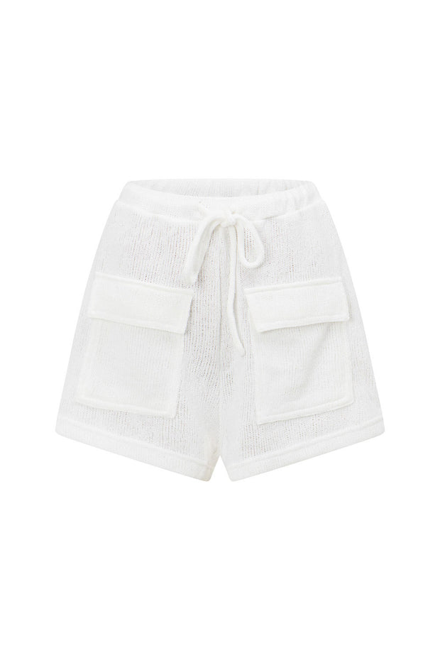 Kase Shorts - White Knit