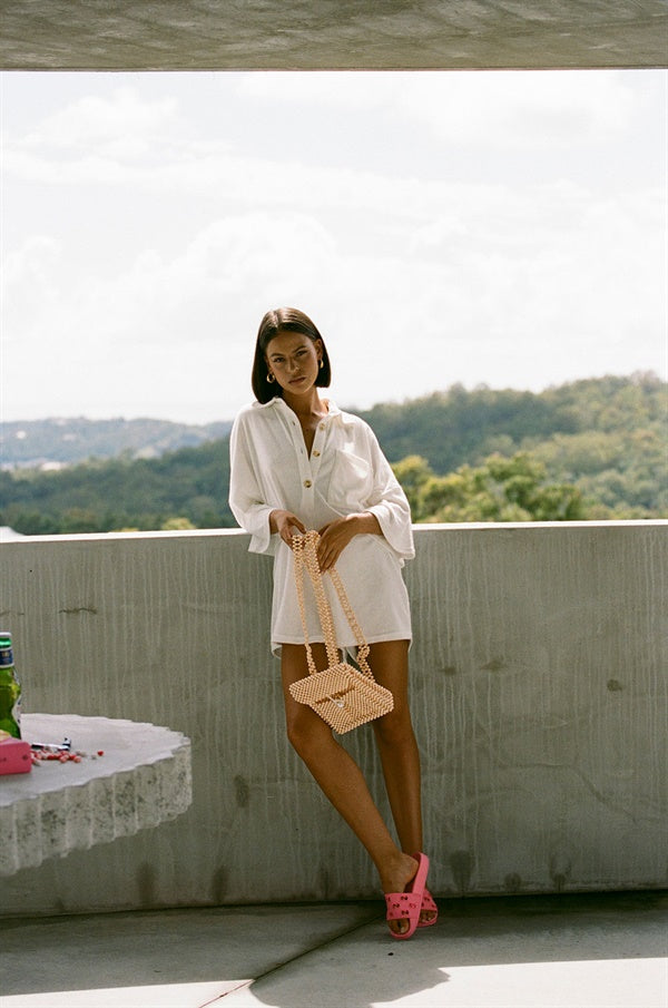 SAMPLE-Milena Playsuit - White