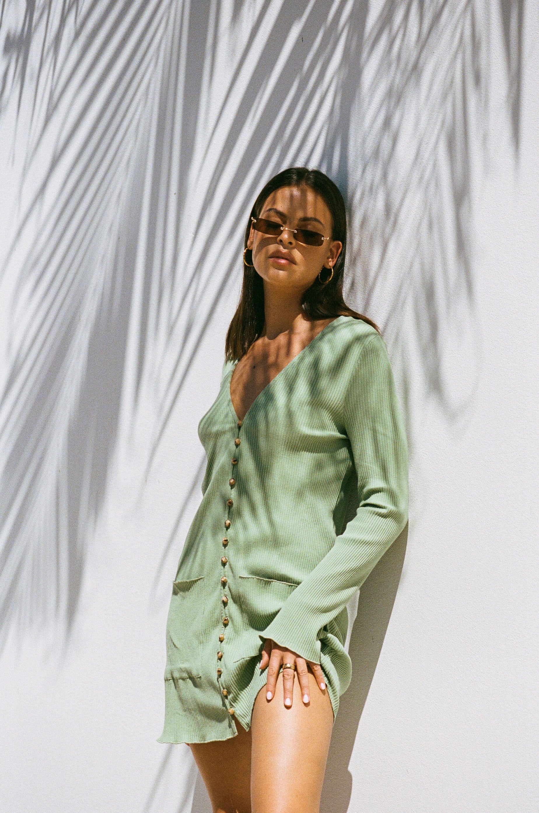 SAMPLE-Pax Dress - Moss