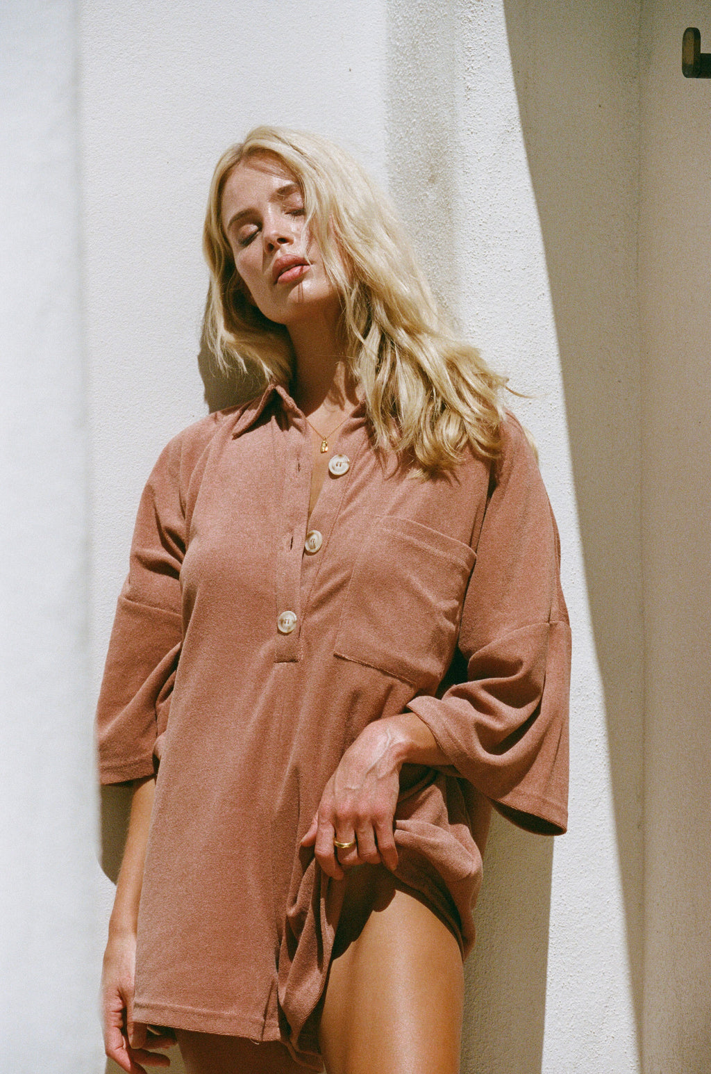 SAMPLE-Milena Playsuit - Biscotti
