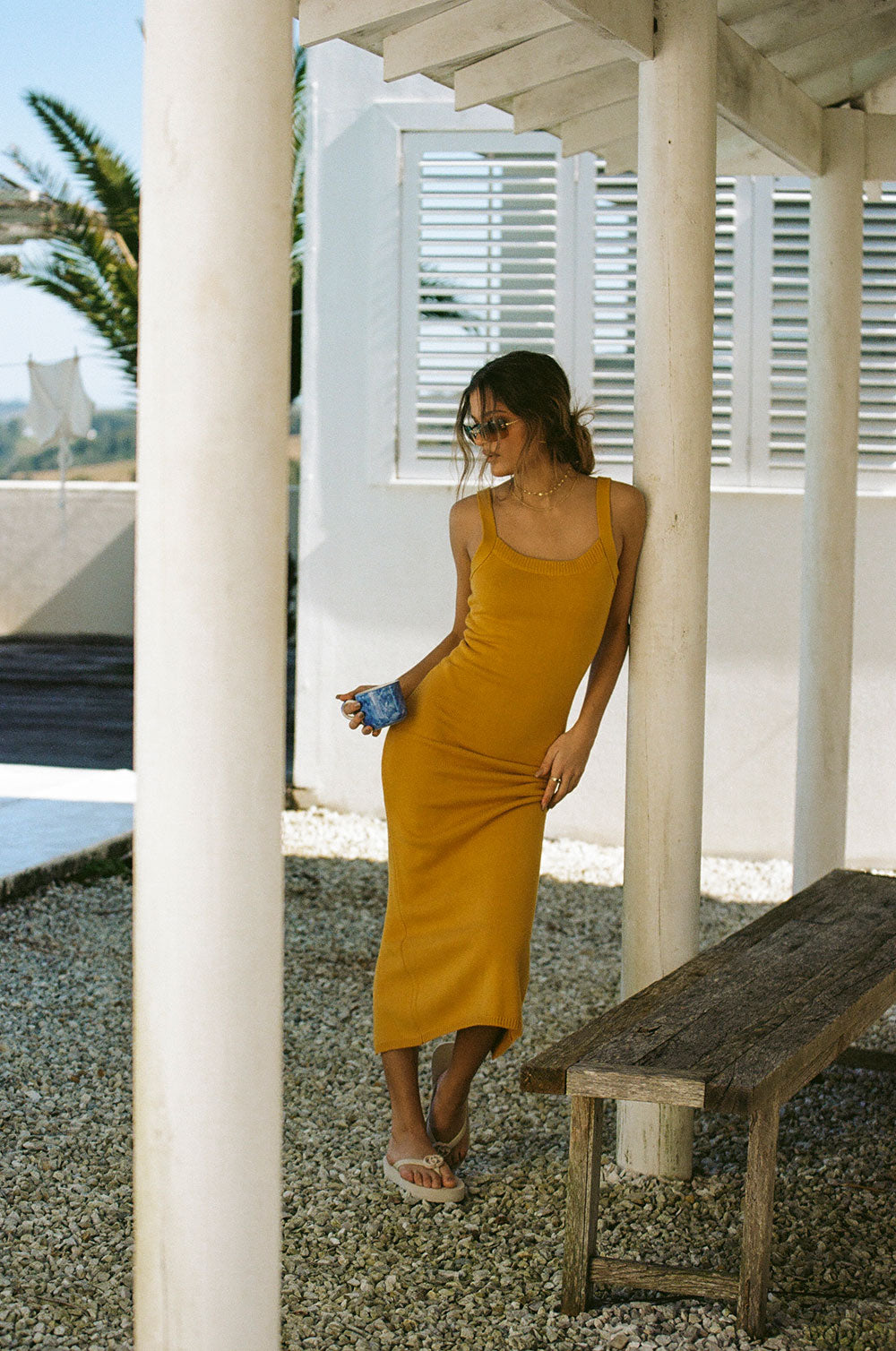 SAMPLE-Vallie Midi Dress - Honey