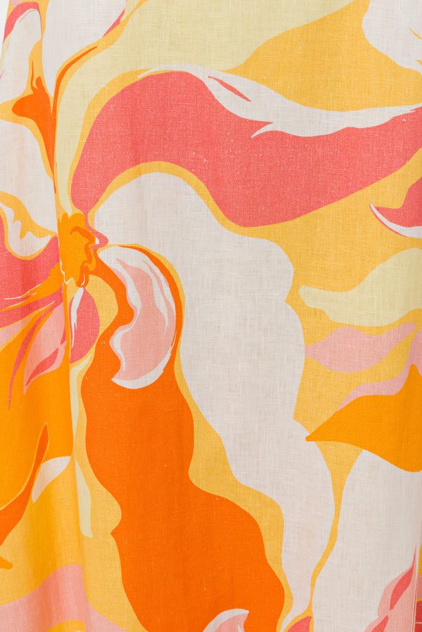 Kahlo Strapless Midi Dress - Calista Sunset