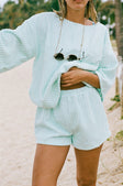 SAMPLE-Wanderer Shorts - Blue Minky