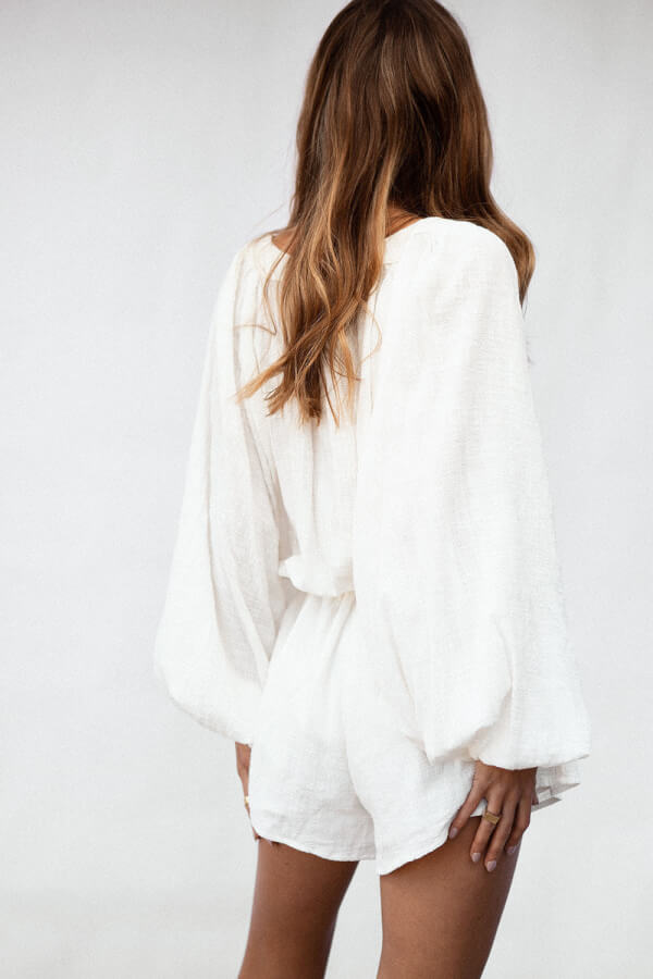 SAMPLE-Elsa Playsuit - White