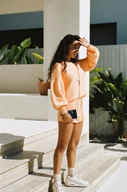 Peach Knit Shorts