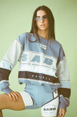 June Oversized Vintage Sweater - Blue